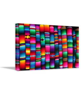 Tablou canvas Colorful blankets Guatemala